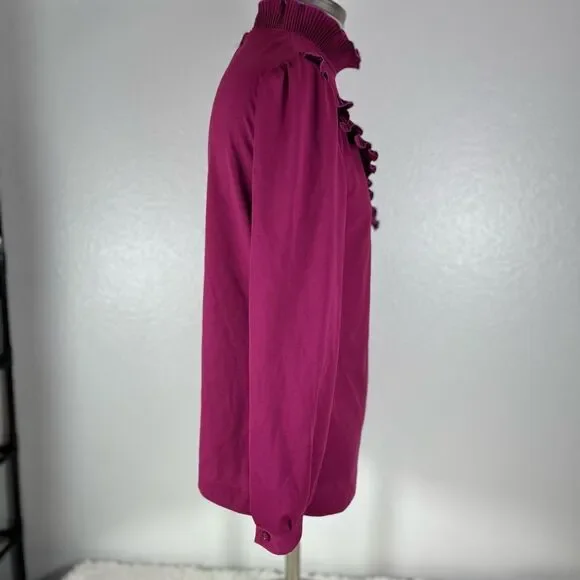 Vintage Graff Long Sleeve, Mock Neck Pullover Blouse Women's Top - Picture 9 of 10